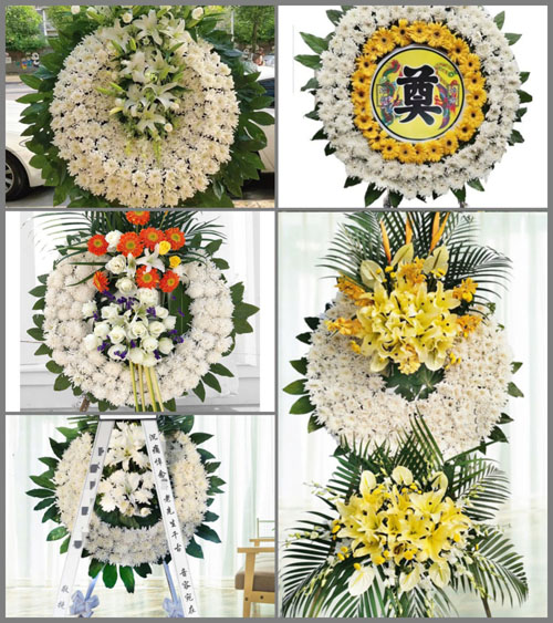 四川成都彭州市三界镇北泉村花圈速递